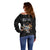 Custom Rugby Southern Hemisphere Off Shoulder Sweater Argentina AUNZ South Africa Mascot Black - Wonder Print Shop