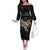 Custom Rugby Southern Hemisphere Off The Shoulder Long Sleeve Dress Argentina AUNZ South Africa Mascot Black - Wonder Print Shop