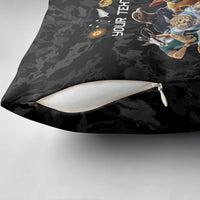 Custom Rugby Southern Hemisphere Pillow Cover Argentina AUNZ South Africa Mascot Black - Wonder Print Shop