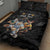 Custom Rugby Southern Hemisphere Quilt Bed Set Argentina AUNZ South Africa Mascot Black - Wonder Print Shop