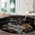Custom Rugby Southern Hemisphere Round Carpet Argentina AUNZ South Africa Mascot Black - Wonder Print Shop