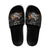 Custom Rugby Southern Hemisphere Slide Sandals Argentina AUNZ South Africa Mascot Black - Wonder Print Shop