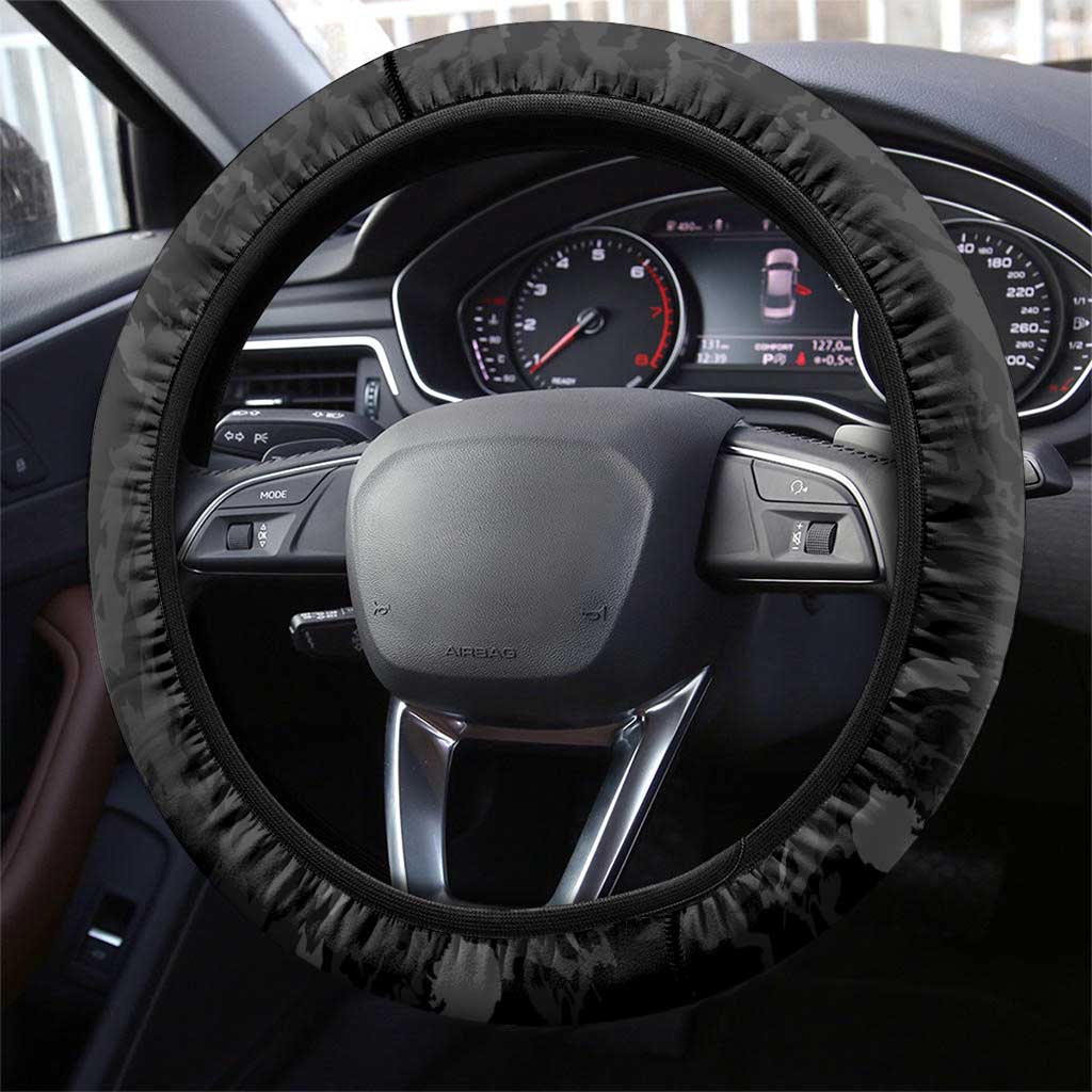 Rugby Southern Hemisphere Steering Wheel Cover Argentina AUNZ South Africa Mascot Black - Wonder Print Shop