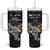 Custom Rugby Southern Hemisphere Tumbler With Handle Argentina AUNZ South Africa Mascot Black - Wonder Print Shop