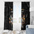 Custom Rugby Southern Hemisphere Window Curtain Argentina AUNZ South Africa Mascot Black - Wonder Print Shop