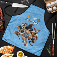 Custom Rugby Southern Hemisphere Apron Argentina AUNZ South Africa Mascot Blue - Wonder Print Shop