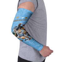 Custom Rugby Southern Hemisphere Arm Sleeves Argentina AUNZ South Africa Mascot Blue - Wonder Print Shop