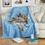 Custom Rugby Southern Hemisphere Blanket Argentina AUNZ South Africa Mascot Blue - Wonder Print Shop