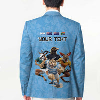 Custom Rugby Southern Hemisphere Blazer Argentina AUNZ South Africa Mascot Blue - Wonder Print Shop