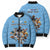 Custom Rugby Southern Hemisphere Bomber Puffer Jacket Argentina AUNZ South Africa Mascot Blue - Wonder Print Shop