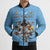 Custom Rugby Southern Hemisphere Bomber Puffer Jacket Argentina AUNZ South Africa Mascot Blue - Wonder Print Shop