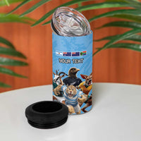 Custom Rugby Southern Hemisphere 4 in 1 Can Cooler Tumbler Argentina AUNZ South Africa Mascot Blue - Wonder Print Shop