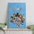 Custom Rugby Southern Hemisphere Canvas Wall Art Argentina AUNZ South Africa Mascot Blue - Wonder Print Shop