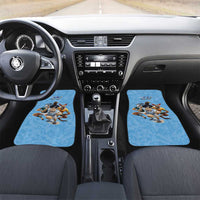 Custom Rugby Southern Hemisphere Car Mats Argentina AUNZ South Africa Mascot Blue - Wonder Print Shop