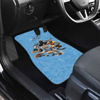 Custom Rugby Southern Hemisphere Car Mats Argentina AUNZ South Africa Mascot Blue - Wonder Print Shop