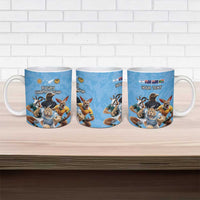 Custom Rugby Southern Hemisphere Ceramic Mug Argentina AUNZ South Africa Mascot Blue - Wonder Print Shop