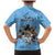 Custom Rugby Southern Hemisphere Family Matching Mermaid Dress and Hawaiian Shirt Argentina AUNZ South Africa Mascot Blue - Wonder Print Shop