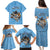 Custom Rugby Southern Hemisphere Family Matching Puletasi and Hawaiian Shirt Argentina AUNZ South Africa Mascot Blue - Wonder Print Shop