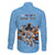 Custom Rugby Southern Hemisphere Family Matching Puletasi and Hawaiian Shirt Argentina AUNZ South Africa Mascot Blue - Wonder Print Shop
