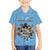 Custom Rugby Southern Hemisphere Family Matching Short Sleeve Bodycon Dress and Hawaiian Shirt Argentina AUNZ South Africa Mascot Blue - Wonder Print Shop