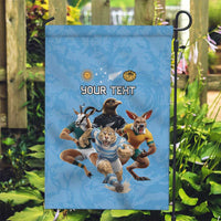 Custom Rugby Southern Hemisphere Garden Flag Argentina AUNZ South Africa Mascot Blue - Wonder Print Shop