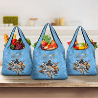 Custom Rugby Southern Hemisphere Grocery Bag Argentina AUNZ South Africa Mascot Blue - Wonder Print Shop