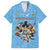 Custom Rugby Southern Hemisphere Hawaiian Shirt Argentina AUNZ South Africa Mascot Blue - Wonder Print Shop