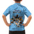 Custom Rugby Southern Hemisphere Hawaiian Shirt Argentina AUNZ South Africa Mascot Blue - Wonder Print Shop