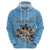 Custom Rugby Southern Hemisphere Hoodie Argentina AUNZ South Africa Mascot Blue - Wonder Print Shop