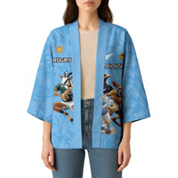 Custom Rugby Southern Hemisphere Kimono Argentina AUNZ South Africa Mascot Blue - Wonder Print Shop