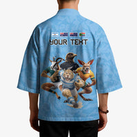 Custom Rugby Southern Hemisphere Kimono Argentina AUNZ South Africa Mascot Blue - Wonder Print Shop