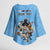 Custom Rugby Southern Hemisphere Kimono Sleeve Blouse Argentina AUNZ South Africa Mascot Blue - Wonder Print Shop