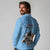 Custom Rugby Southern Hemisphere Long Sleeve Polo Shirt Argentina AUNZ South Africa Mascot Blue - Wonder Print Shop