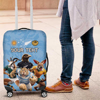Custom Rugby Southern Hemisphere Luggage Cover Argentina AUNZ South Africa Mascot Blue - Wonder Print Shop