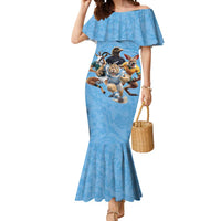 Custom Rugby Southern Hemisphere Mermaid Dress Argentina AUNZ South Africa Mascot Blue - Wonder Print Shop