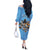 Custom Rugby Southern Hemisphere Off The Shoulder Long Sleeve Dress Argentina AUNZ South Africa Mascot Blue - Wonder Print Shop