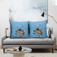 Custom Rugby Southern Hemisphere Pillow Cover Argentina AUNZ South Africa Mascot Blue - Wonder Print Shop