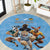 Custom Rugby Southern Hemisphere Round Carpet Argentina AUNZ South Africa Mascot Blue - Wonder Print Shop