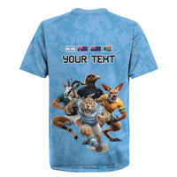 Custom Rugby Southern Hemisphere Rugby Jersey Argentina AUNZ South Africa Mascot Blue - Wonder Print Shop