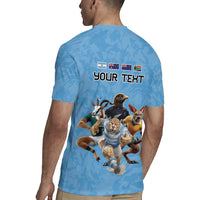 Custom Rugby Southern Hemisphere Rugby Jersey Argentina AUNZ South Africa Mascot Blue - Wonder Print Shop