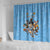 Custom Rugby Southern Hemisphere Shower Curtain Argentina AUNZ South Africa Mascot Blue - Wonder Print Shop