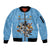 Custom Rugby Southern Hemisphere Sleeve Zip Bomber Jacket Argentina AUNZ South Africa Mascot Blue - Wonder Print Shop