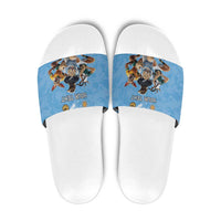 Custom Rugby Southern Hemisphere Slide Sandals Argentina AUNZ South Africa Mascot Blue - Wonder Print Shop