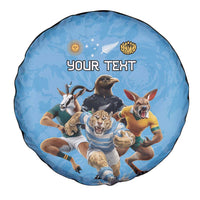 Custom Rugby Southern Hemisphere Spare Tire Cover Argentina AUNZ South Africa Mascot Blue - Wonder Print Shop