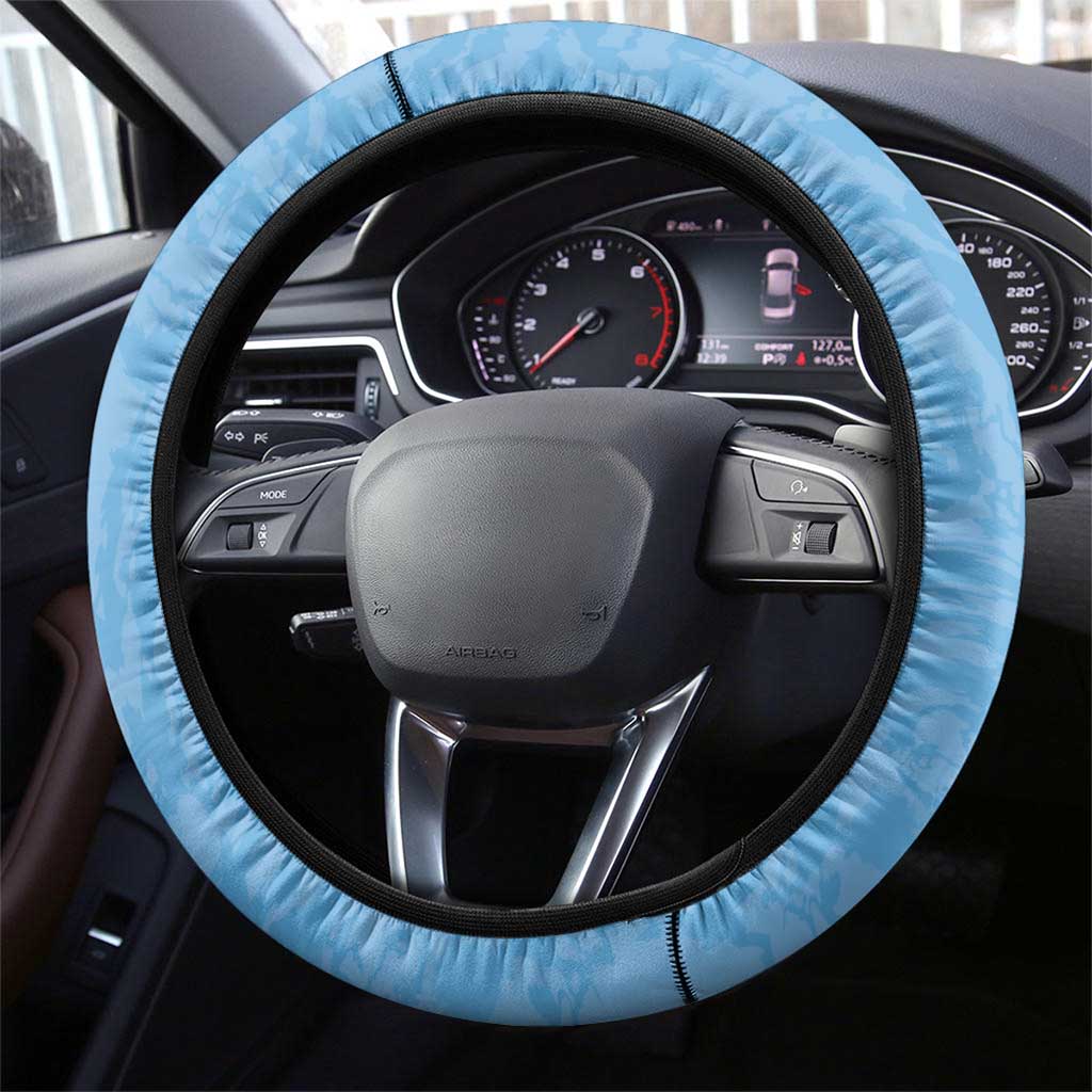 Rugby Southern Hemisphere Steering Wheel Cover Argentina AUNZ South Africa Mascot Blue - Wonder Print Shop