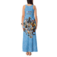 Custom Rugby Southern Hemisphere Tank Maxi Dress Argentina AUNZ South Africa Mascot Blue - Wonder Print Shop