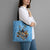 Custom Rugby Southern Hemisphere Tote Bag Argentina AUNZ South Africa Mascot Blue - Wonder Print Shop