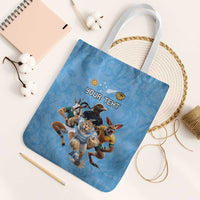 Custom Rugby Southern Hemisphere Tote Bag Argentina AUNZ South Africa Mascot Blue - Wonder Print Shop