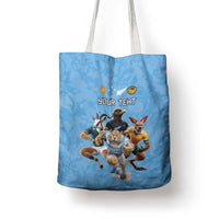 Custom Rugby Southern Hemisphere Tote Bag Argentina AUNZ South Africa Mascot Blue - Wonder Print Shop