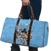 Custom Rugby Southern Hemisphere Travel Bag Argentina AUNZ South Africa Mascot Blue - Wonder Print Shop
